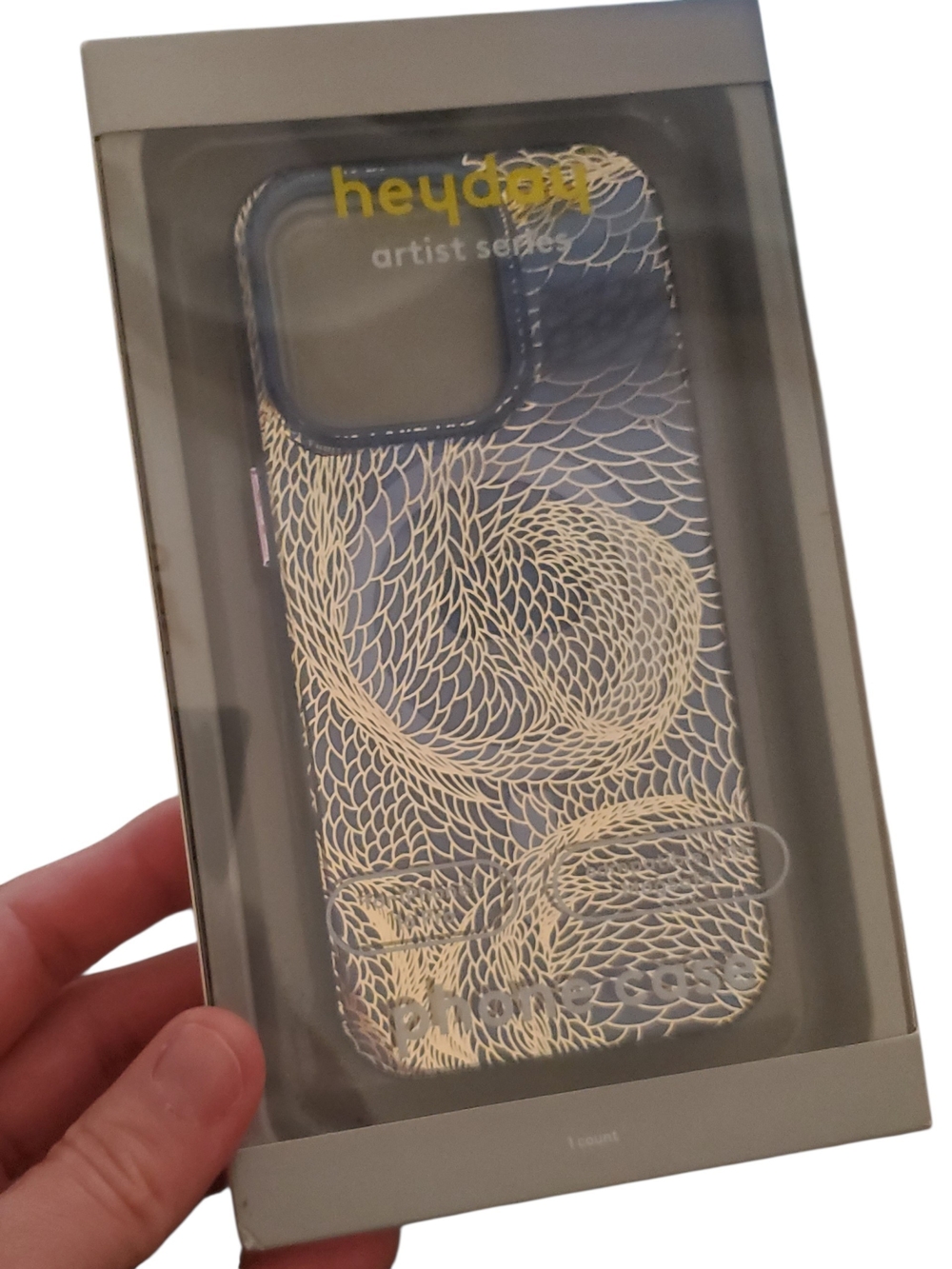 heyday Blue and Gold Swirl Artist Series Phone Case | iPhone 16 Pro